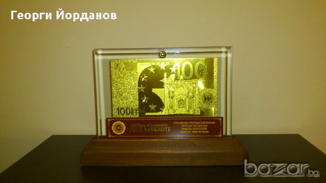 Банкноти сувенири 500 златни евро банкноти със сертификат, снимка 9 - Нумизматика и бонистика - 14167972