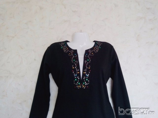 Petite,прекрасна блуза с камъни, размер М , снимка 5 - Блузи с дълъг ръкав и пуловери - 18363088