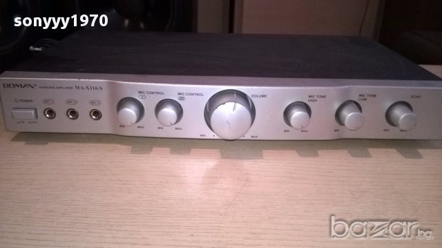 Boman ma-x116s stereo karaoke amplifier-внос швеицария, снимка 2 - Ресийвъри, усилватели, смесителни пултове - 13686682