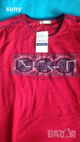 Нова мъжка тениска червена, снимка 1 - Тениски - 22126509