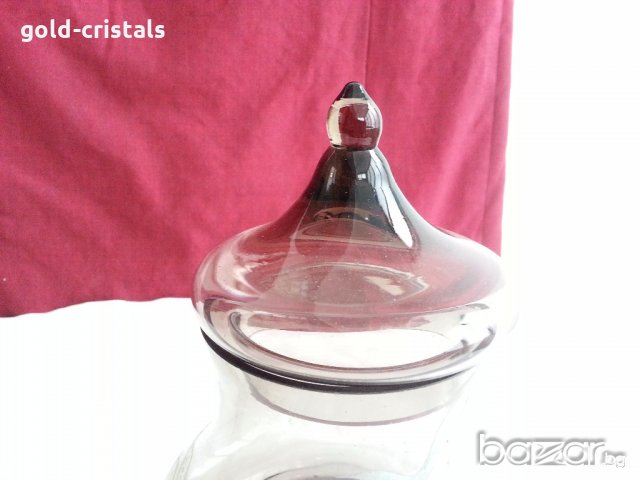 Стъклена купа с капак захарница бонбониера и др, снимка 11 - Антикварни и старинни предмети - 20243932
