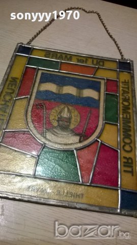 NEUCHATEL-Витраж-31/24см-внос швеицария, снимка 12 - Антикварни и старинни предмети - 13947747