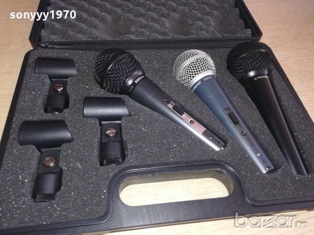 shure & behringer-микрофони комплект с куфар и държачи, снимка 3 - Микрофони - 20929154