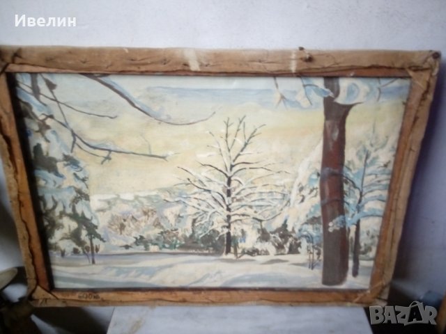 стара картина-пейзаж, снимка 6 - Картини - 23041321