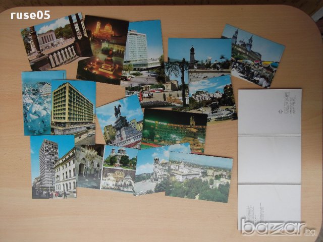 Картички "София" комплект от 15 бр. - 1972 г., снимка 3 - Други ценни предмети - 17782377