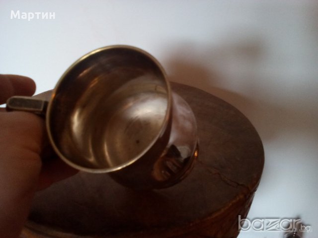 Посребрена масивна стара - Халба ( 777889) , снимка 2 - Сервизи - 18294713