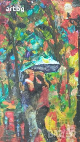 Автентична картина "Насаме", снимка 4 - Картини - 24706603