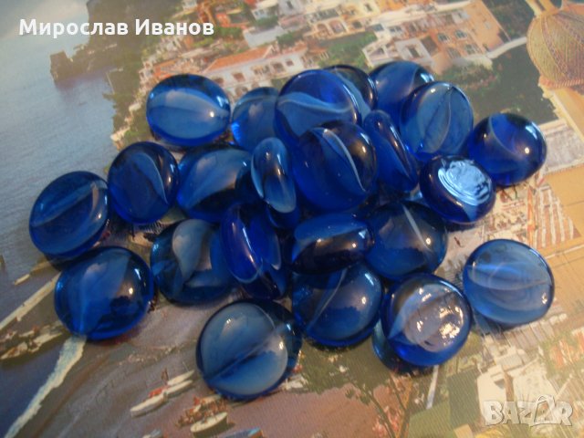 " Тъмно синъо " - стъклени перли, снимка 3 - Декорация за дома - 22700264
