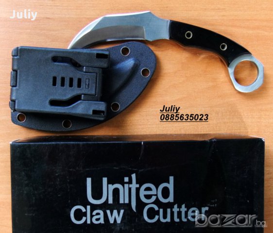 Карамбит с фиксирано острие United Claw Cutter, снимка 8 - Ножове - 11102993