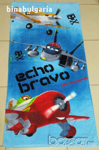 Детски хавлиени кърпи за плаж или за баня модел " Самолети " "Planes ", снимка 3 - За банята - 14614188