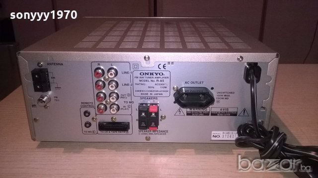 onkyo r-a5 stereo receiver-made in japan-внос швеицария, снимка 14 - Ресийвъри, усилватели, смесителни пултове - 18267288