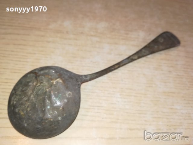 антика-реликва-стара лъжица-20х6см, снимка 2 - Колекции - 21109619