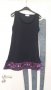 Красива ефирна черна къса рокля туника, снимка 1 - Рокли - 24940081