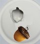 малък Жълъд Лешник метален резец форма тесто фондан бисквитки украса декор, снимка 1 - Форми - 21638377