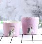 10 бр розови Еднорог Картонени хартиени кошнички КъпкейК капсули поставки чашки за мъфини кексчета ч