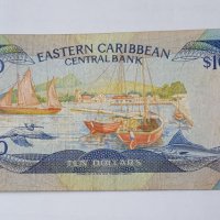 EASTERN CARIBBEAN STATES $ 10 DOLLARS 1985, снимка 2 - Нумизматика и бонистика - 19396121