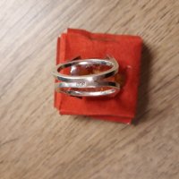 Сребърен пръстен с кехлибар , снимка 17 - Пръстени - 24128741