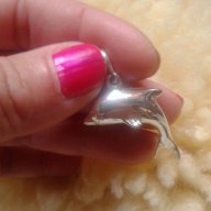 Сребърни  нови делфини с елементи Сваровски, снимка 3 - Колиета, медальони, синджири - 15063122