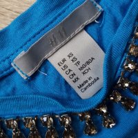H&M синя лятна блузка, снимка 4 - Тениски - 18766988
