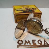 Джобен часовник OMEGA - сребро,ниело ОМЕГА, снимка 2 - Джобни - 16453348