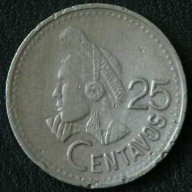 25 центавос 1991, Гватемала, снимка 1 - Нумизматика и бонистика - 8722031