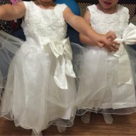детска официална празнична обемна рокля бяла с пандела кръщене , снимка 3 - Детски рокли и поли - 16164783