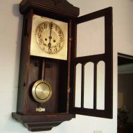 Продавам голям кабинетен немски часовник, снимка 5 - Антикварни и старинни предмети - 12550059