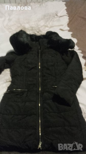 Дълго шушляково яке с топла подплата, снимка 1