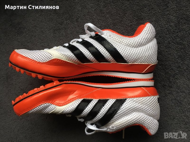 ADIDAS Techstar Allround 2 Track Spikes Shoes White Orange Black , снимка 1