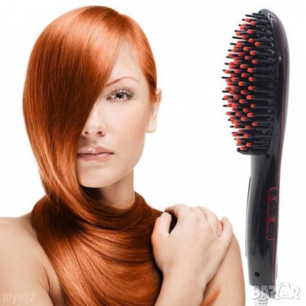 КЕРАМИЧНА ЕЛЕКТРИЧЕСКА ЧЕТКА ЗА ИЗПРАВЯНЕ НА КОСА, снимка 1