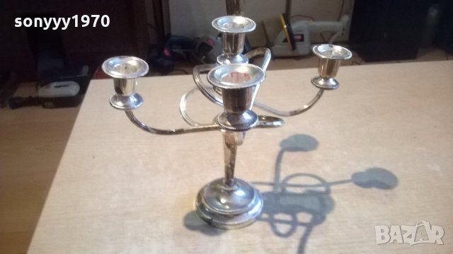 красив свещник за 5 свещи-25х25х20см-внос швеицария, снимка 8 - Колекции - 23991791