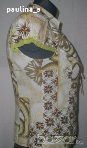 Уникална памучна риза / топ, с детайли , снимка 5 - Ризи - 15014698