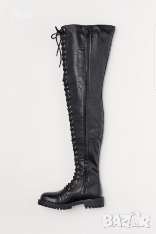 Дамски чизми Moschino [TV] H&M 37 номер, снимка 2 - Дамски ботуши - 23637961