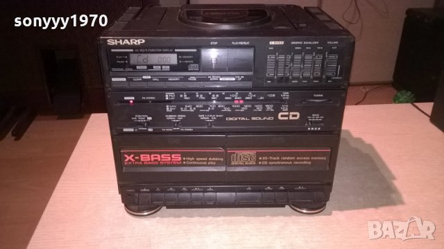 sharp gx-cd60h cd/deck/tuner/amplifier/aux-внос швеицария, снимка 2 - Ресийвъри, усилватели, смесителни пултове - 23119959