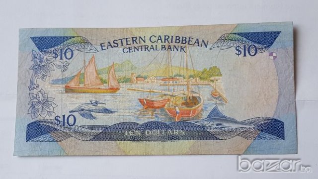 EASTERN CARIBBEAN STATES $ 10 DOLLARS 1985, снимка 2 - Нумизматика и бонистика - 19396121