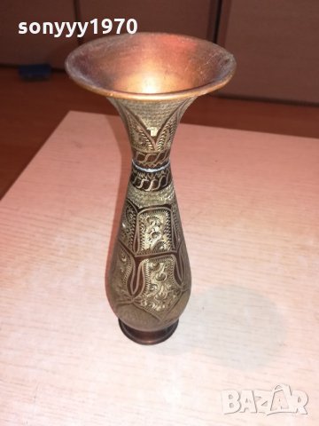 красива ваза-мед/месинг-внос швеицария, снимка 3 - Колекции - 21615289