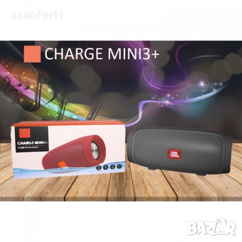 Безжичен Bluetooth високоговорител JBL Charge mini 3+, снимка 3 - Тонколони - 23642596