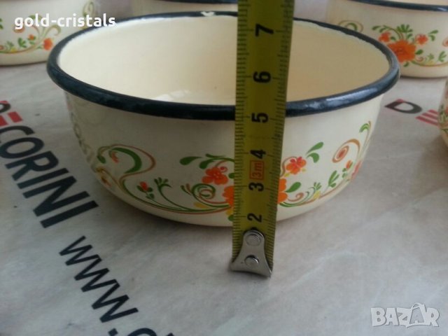 Сервиз метални емайлирани  купи, снимка 5 - Чинии - 23913600