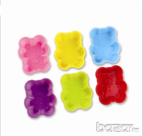 силиконови форми форма мече барни за направа на детско кексче, снимка 2 - Форми - 7686128