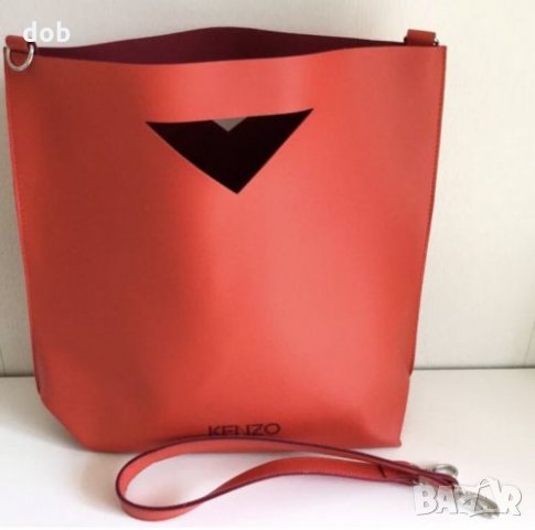 Нова кожена червена чанта Kenzo tote bag оригинал, снимка 8 - Чанти - 22846117