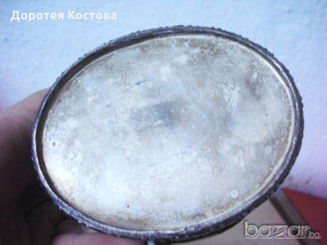 Стара посребрена кутия с капак, снимка 7 - Антикварни и старинни предмети - 19209628