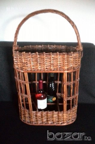 Винтидж кошница-барче за напитки, снимка 3 - Антикварни и старинни предмети - 14386529