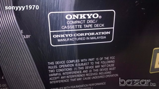 onkyo amplifier+tuner+cd+deck/revers/dolby-внос швеицария, снимка 5 - Ресийвъри, усилватели, смесителни пултове - 12789937