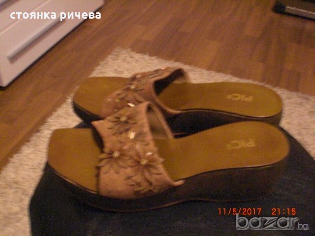 продавам дамски чехли-естествена кожа, снимка 2 - Чехли - 18239223