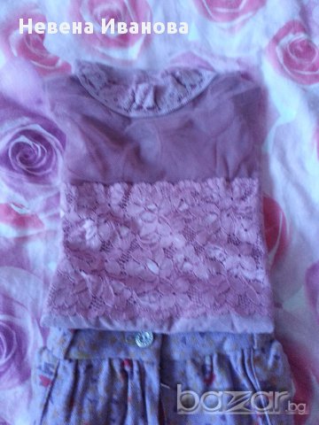Блуза с пола комплект за момиче, снимка 7 - Детски комплекти - 14605602