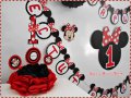 Украса за детски рожден ден с Мини Маус червено, снимка 2