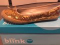 Обувки Blink тип балеринки със златни пайети