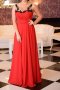 Бална рокля червен цвят 44 размер, снимка 1 - Рокли - 18565871