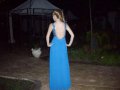 Бална / Официална синя дълга рокля с камъни , снимка 2