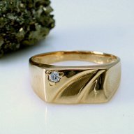 мъжки златен пръстен - боби - 4.08 грама/ размер №62, снимка 2 - Пръстени - 11162683